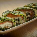 spinazie ei wrap gerookte zalm cottage cheese